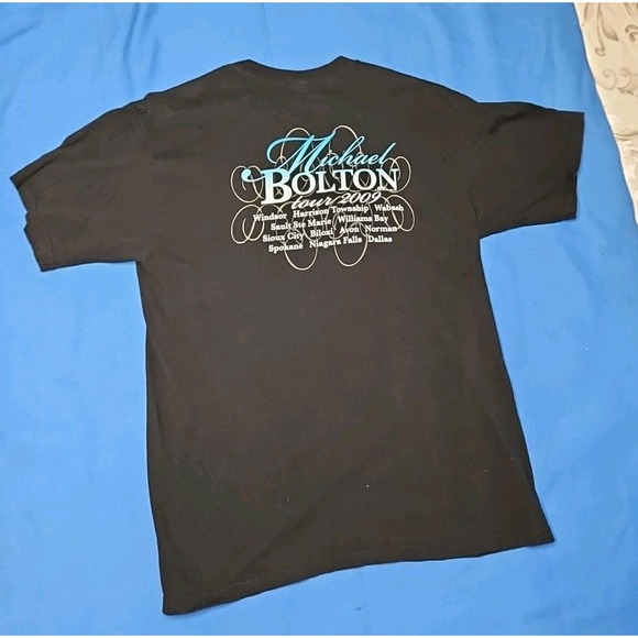 VTG‎ Michael Bolton Concert T-shirt 2009 Tour Band Tee Double Sided CITY LIST LG - Picture 6 of 8